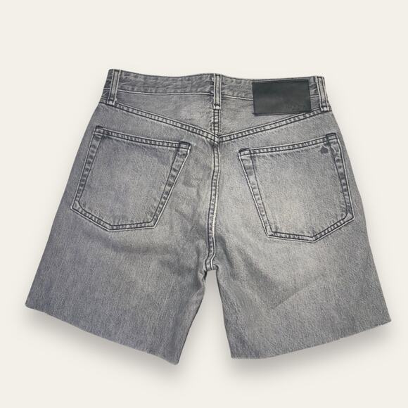 Rag & Bone Light Gray Button Fly Denim Jean High Rise Cut Off Shorts Size 26 - Picture 2 of 8
